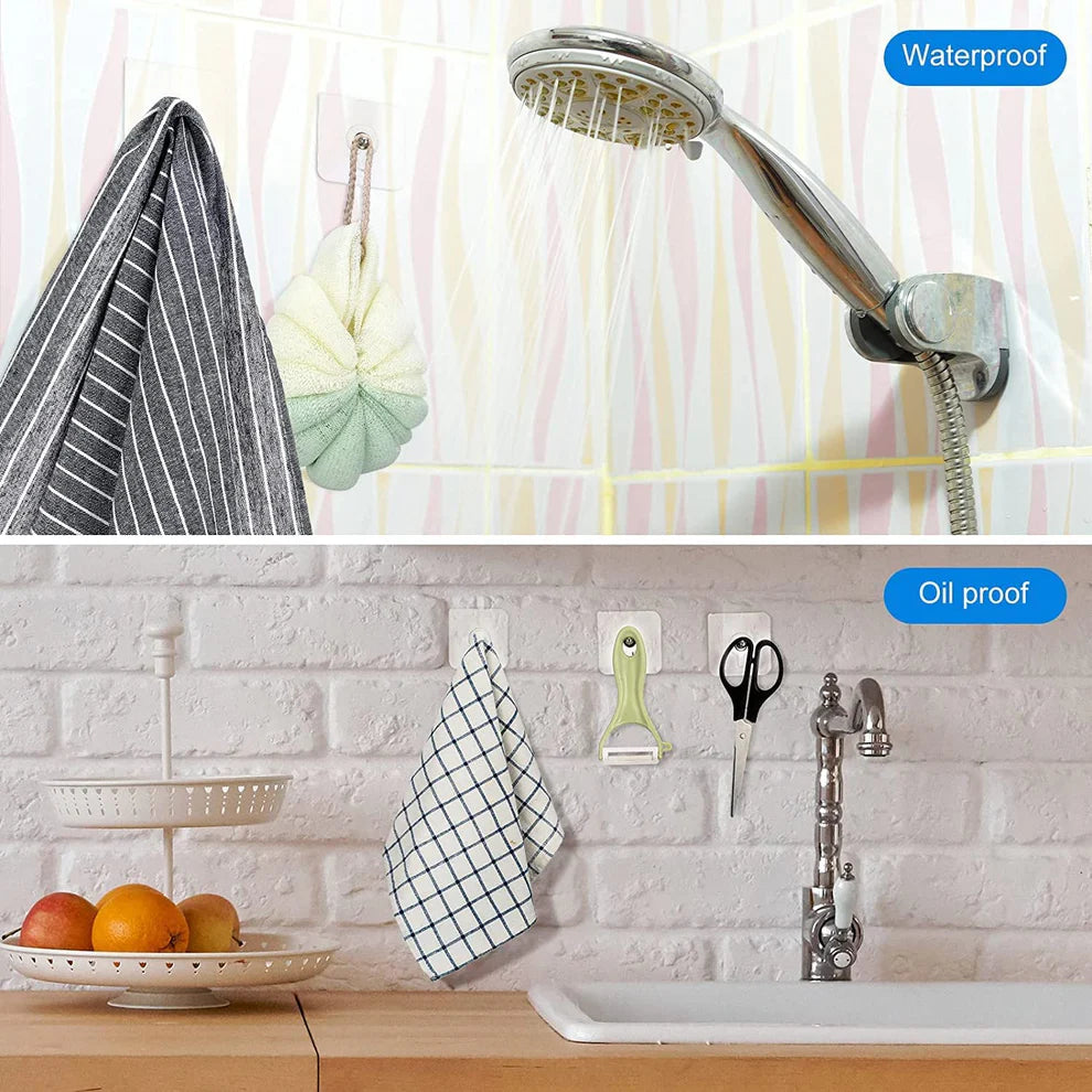 Self-Adhesive Heavy Duty Wall Hooks – No Drill, Waterproof