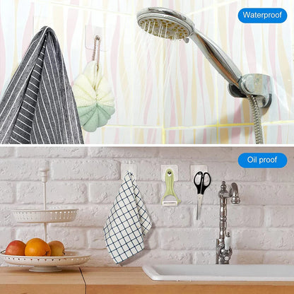 Self-Adhesive Heavy Duty Wall Hooks – No Drill, Waterproof