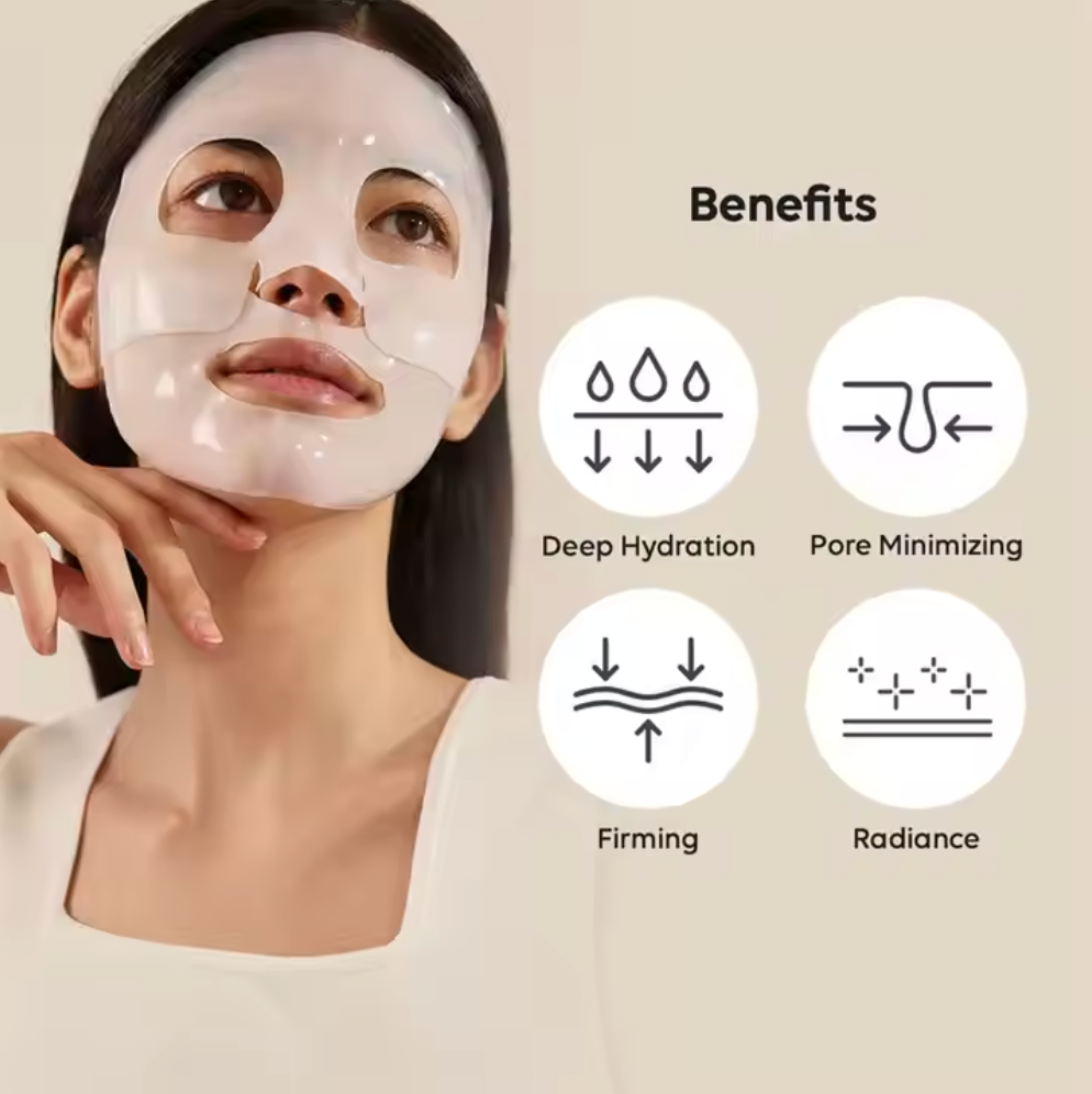 Pack of Collagen Facial Mask – Compressed Anti-Aging, Hydrating & Firming Sheet Mask (Travel Size)