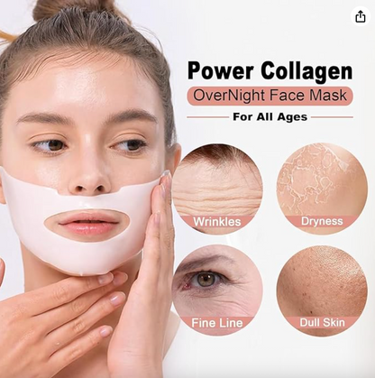 Pack of Collagen Facial Mask – Compressed Anti-Aging, Hydrating & Firming Sheet Mask (Travel Size)