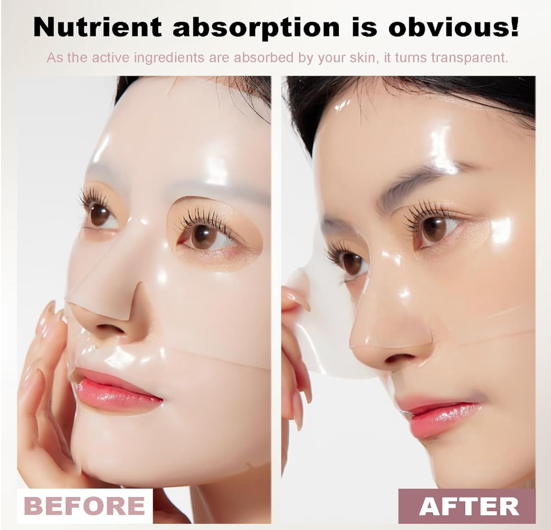 Pack of Collagen Facial Mask – Compressed Anti-Aging, Hydrating & Firming Sheet Mask (Travel Size)