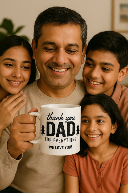 Thank You Dad For Everything – 11oz Coffee Mug | Heartfelt Gift for Father’s Day