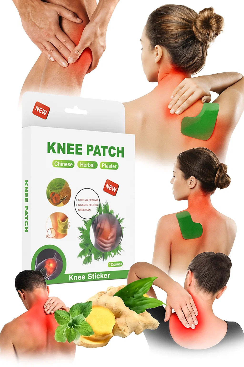 Pack of 10 Natural Pain Relief Patch – Long-Lasting Relief for Back, Neck & Joint Pain