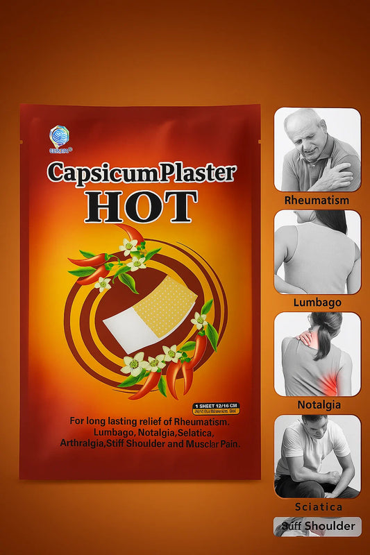 Imported Capsaicin Patches,4.72"x7.08" Hot Capsicum Pain Relief Patch - Pack of 10
